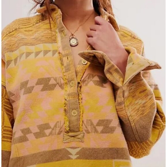 Free People Arizona Sky Pullover Size Medium - Picture 3 of 6